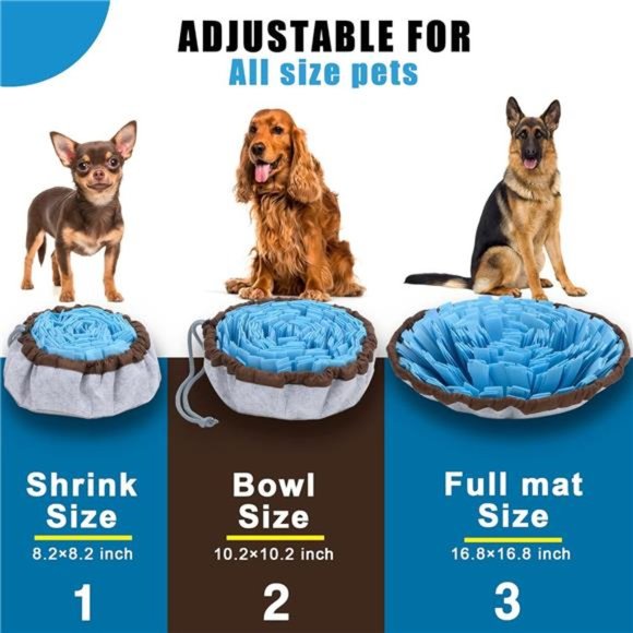 Adjustable Snuffle Mat for Dogs, Cats with Suction Cup, Dog Enrichment Toys - Picture 5 of 7
